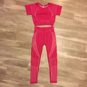 NWT Pink Spandex Set